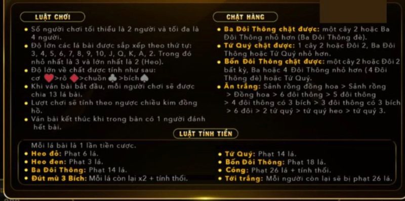 Luật chơi tiến lên đếm lá Top88 cho tân thủ